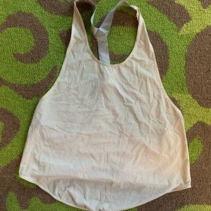 Free People Movement rose colored mesh tank